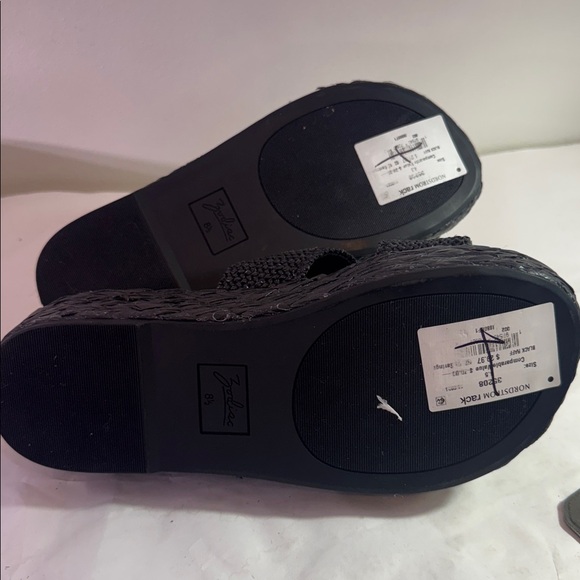 New Zodiac Izzy Black Woven Platform Sandals 8.5 - Picture 6 of 6